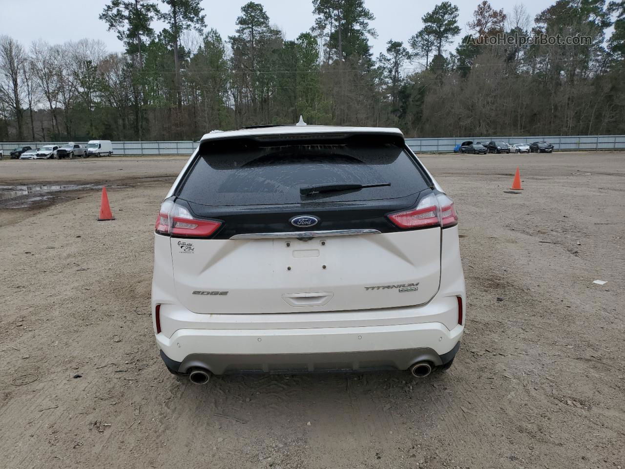 2019 Ford Edge Titanium White vin: 2FMPK3K99KBC32163