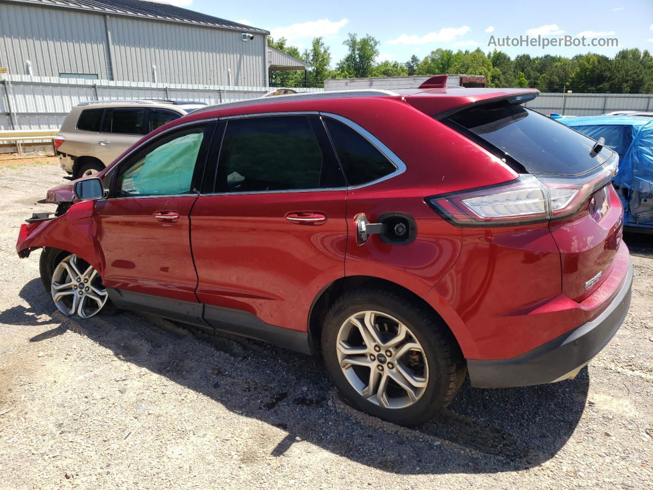 2017 Ford Edge Titanium Red vin: 2FMPK3K9XHBB71611