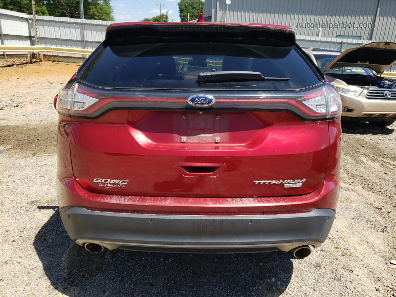 2017 Ford Edge Titanium Red vin: 2FMPK3K9XHBB71611