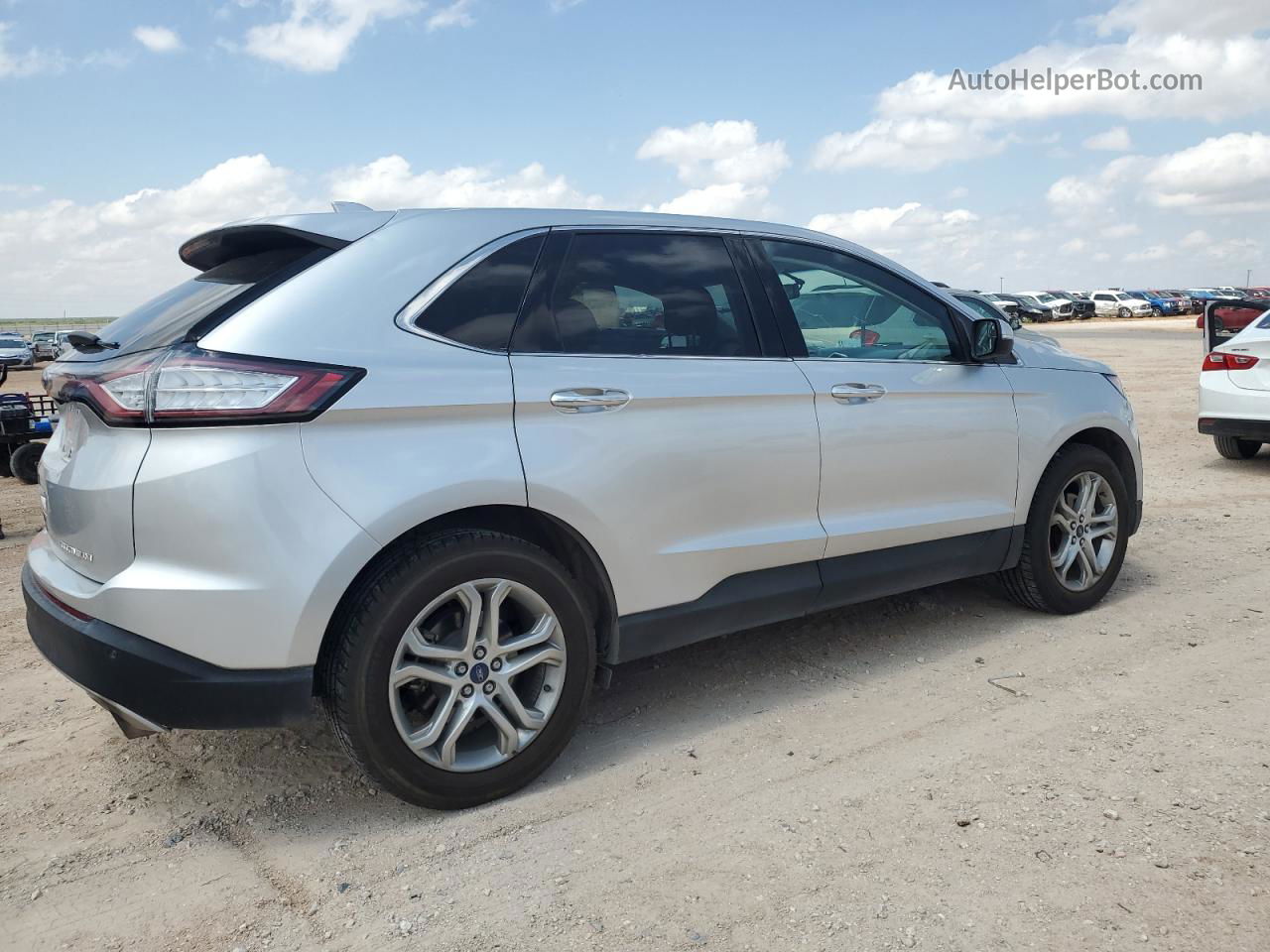 2017 Ford Edge Titanium Серебряный vin: 2FMPK3K9XHBB75352