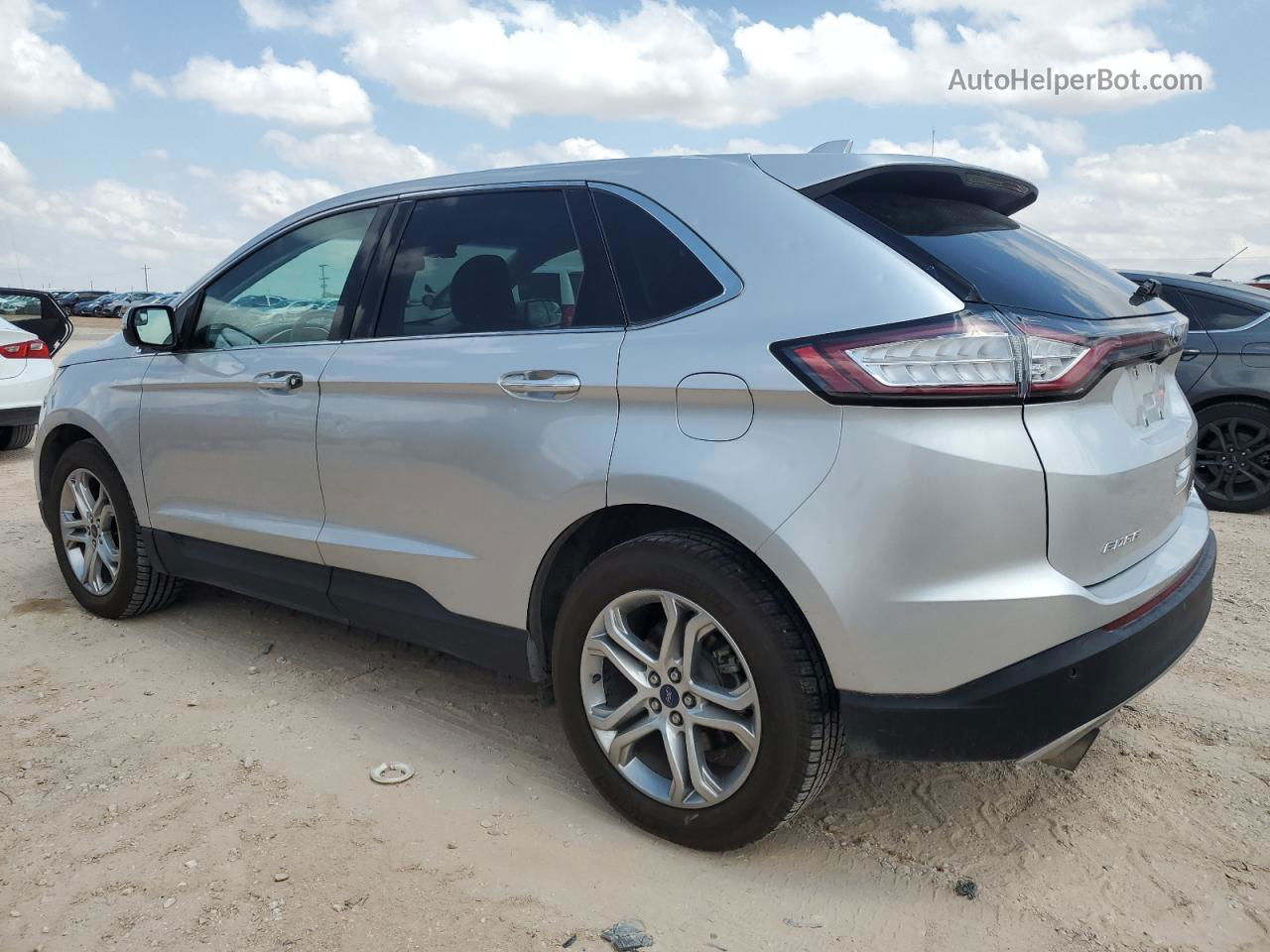 2017 Ford Edge Titanium Серебряный vin: 2FMPK3K9XHBB75352