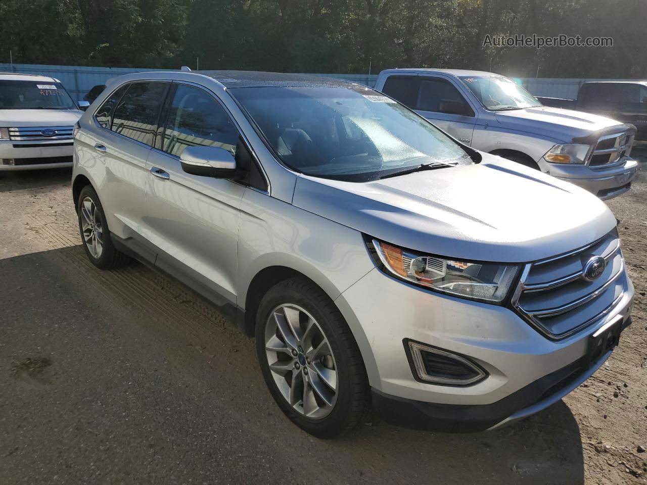 2018 Ford Edge Titanium Silver vin: 2FMPK3K9XJBC26368