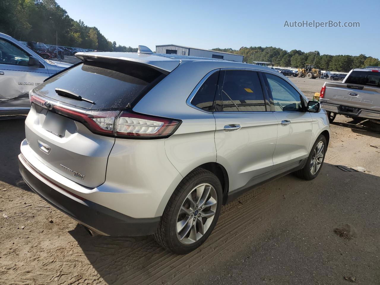 2018 Ford Edge Titanium Silver vin: 2FMPK3K9XJBC26368