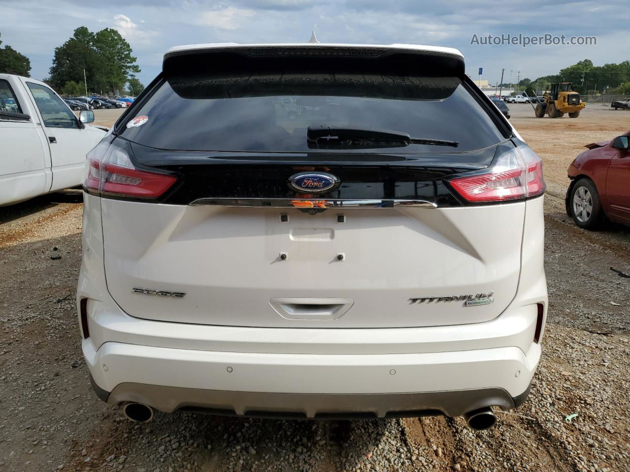 2019 Ford Edge Titanium White vin: 2FMPK3K9XKBB85399