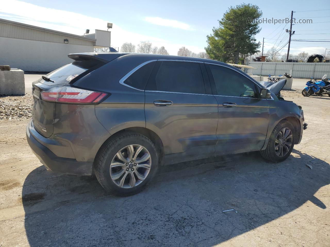 2019 Ford Edge Titanium Gray vin: 2FMPK3K9XKBC23598