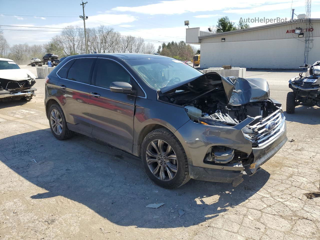 2019 Ford Edge Titanium Gray vin: 2FMPK3K9XKBC23598