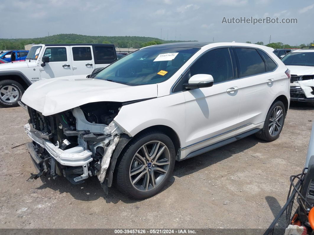 2019 Ford Edge Titanium White vin: 2FMPK3K9XKBC72767