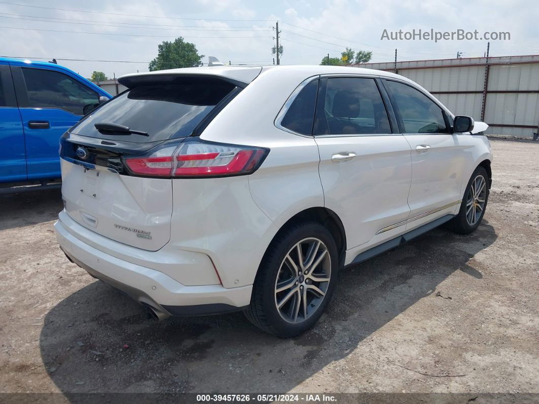 2019 Ford Edge Titanium White vin: 2FMPK3K9XKBC72767