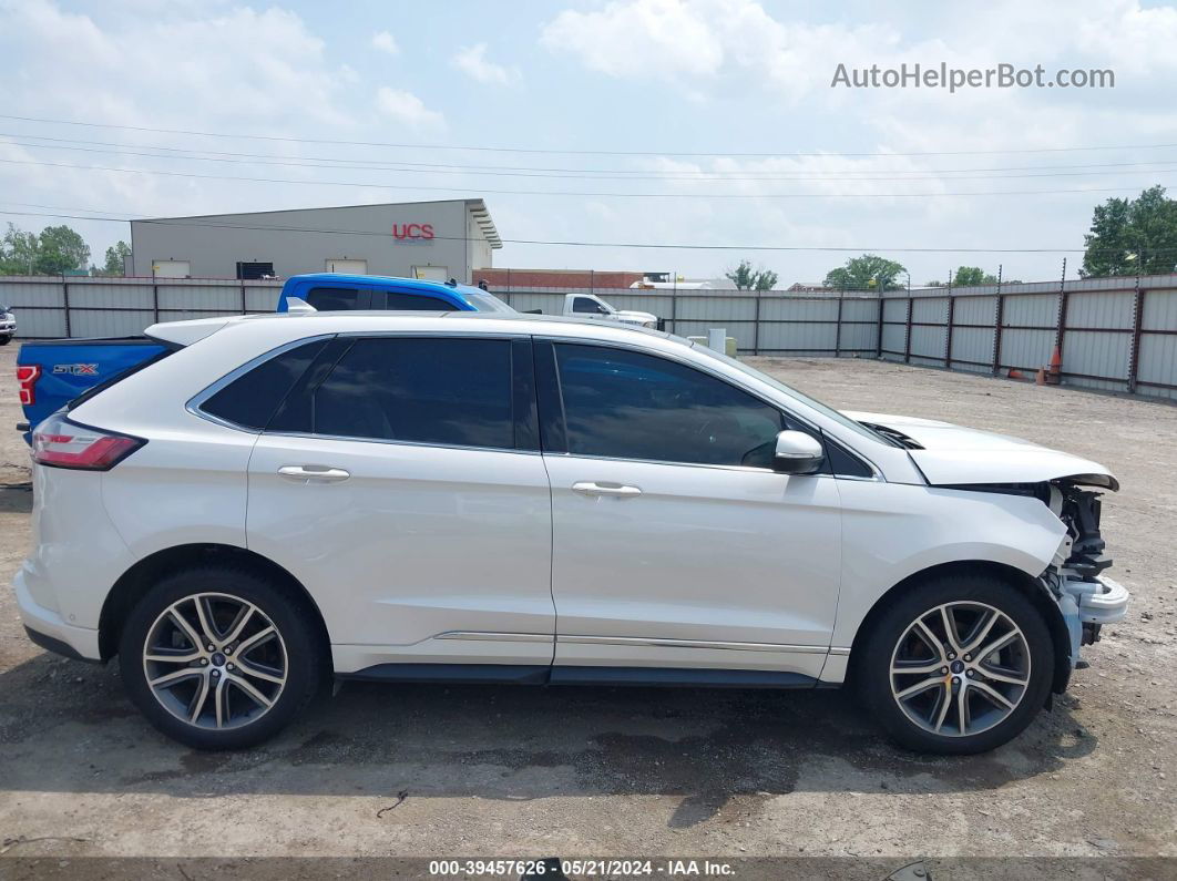 2019 Ford Edge Titanium White vin: 2FMPK3K9XKBC72767