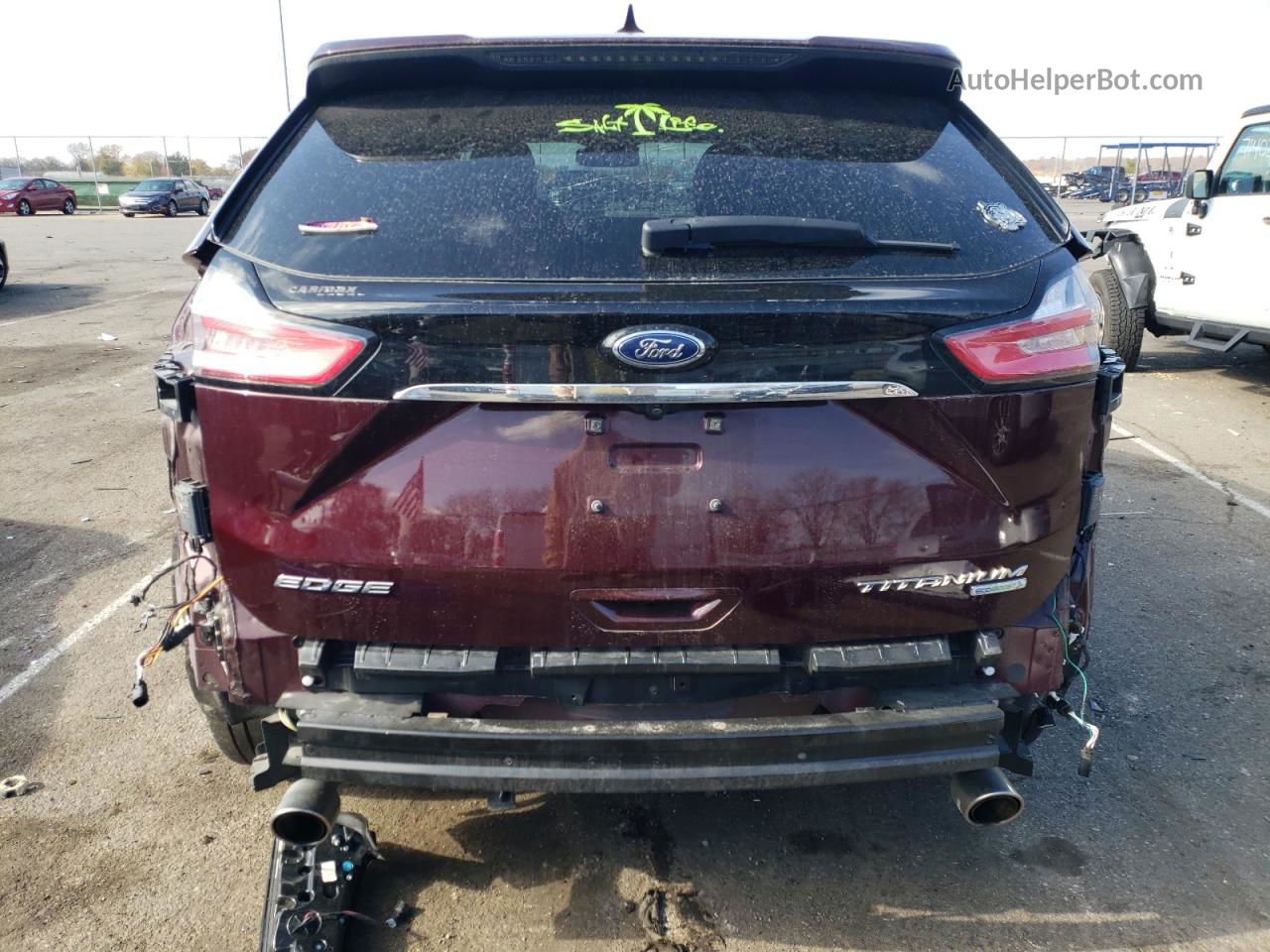 2019 Ford Edge Titanium Burgundy vin: 2FMPK3K9XKBC75510