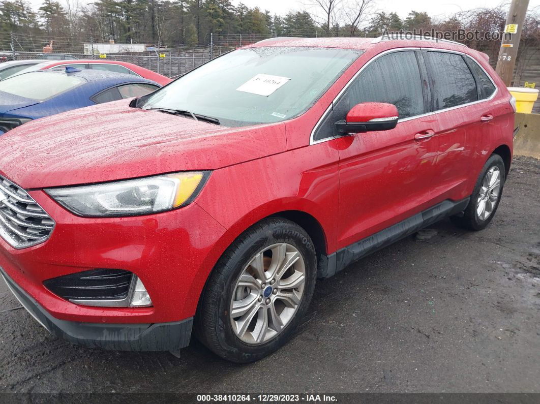 2020 Ford Edge Titanium Red vin: 2FMPK3K9XLBB07335