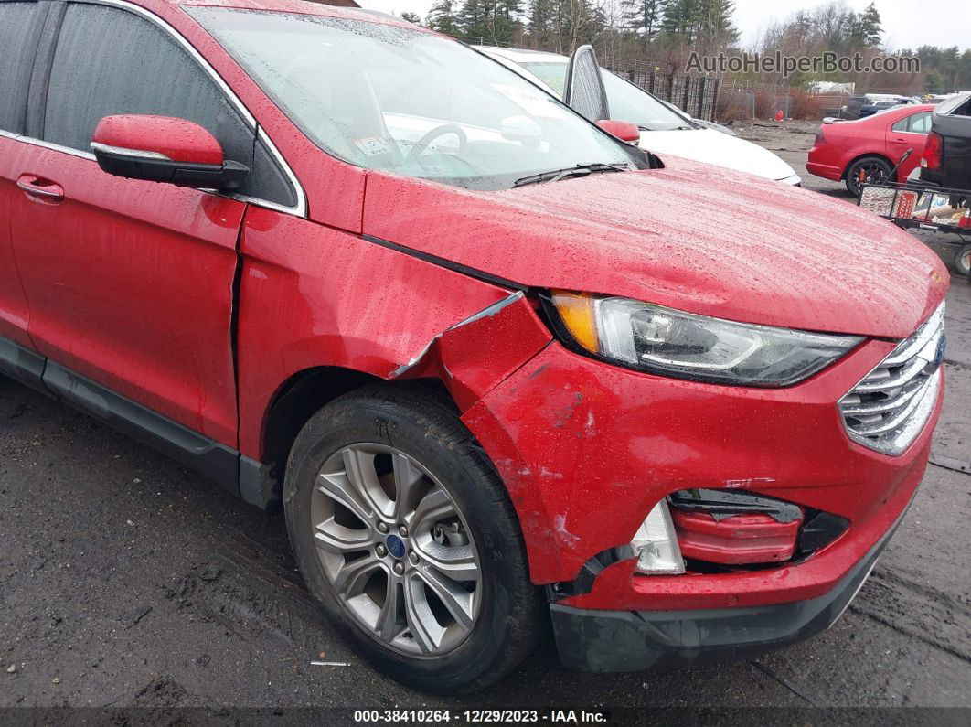 2020 Ford Edge Titanium Red vin: 2FMPK3K9XLBB07335