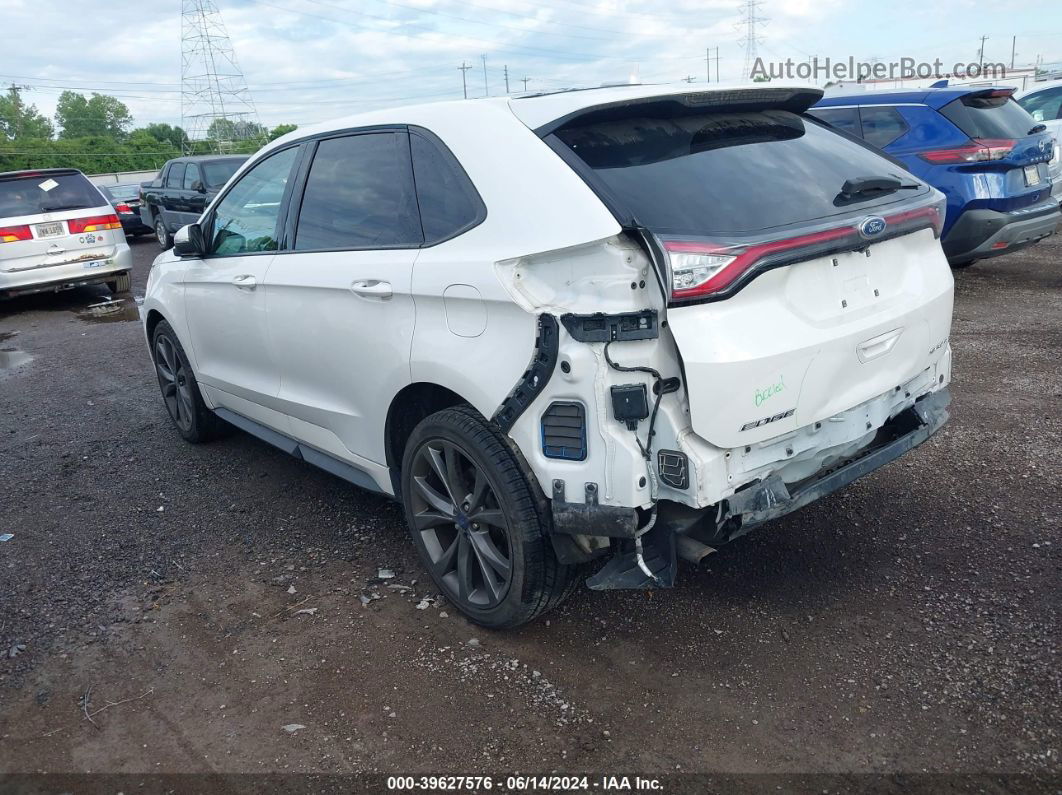 2016 Ford Edge Sport White vin: 2FMPK4AP0GBB93072