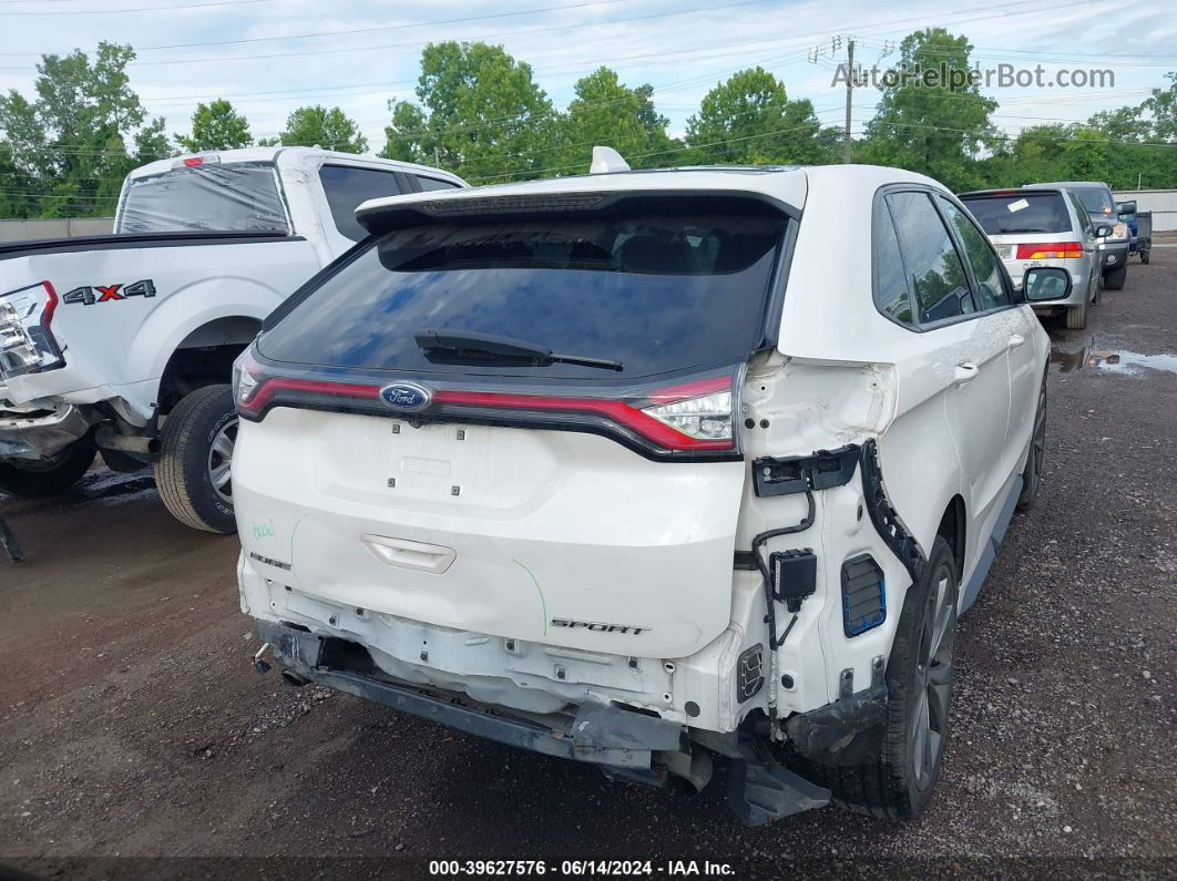 2016 Ford Edge Sport White vin: 2FMPK4AP0GBB93072