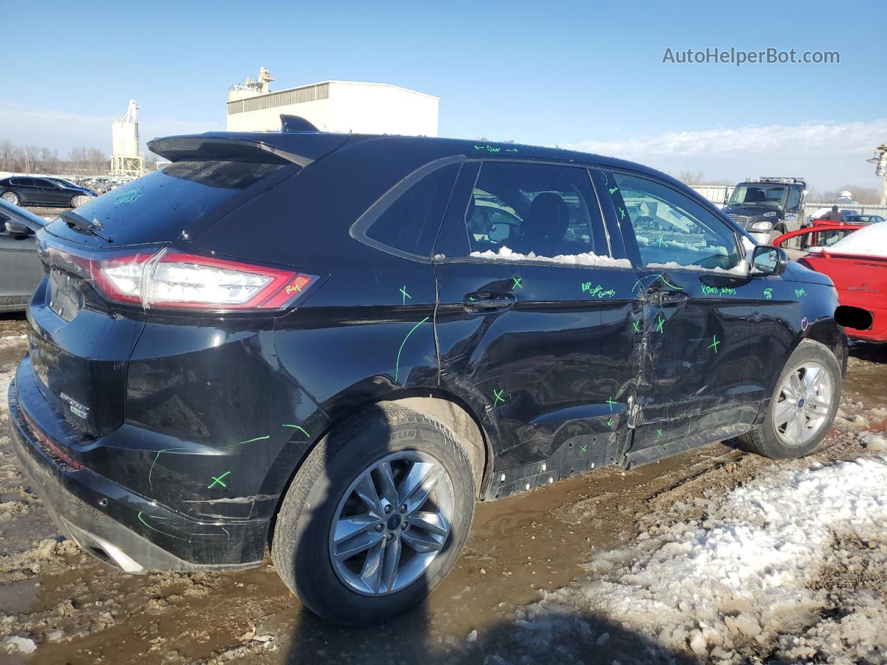 2017 Ford Edge Sport Black vin: 2FMPK4AP0HBB32094