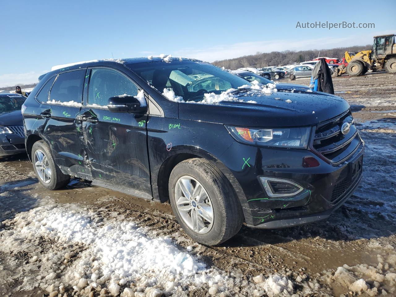 2017 Ford Edge Sport Black vin: 2FMPK4AP0HBB32094