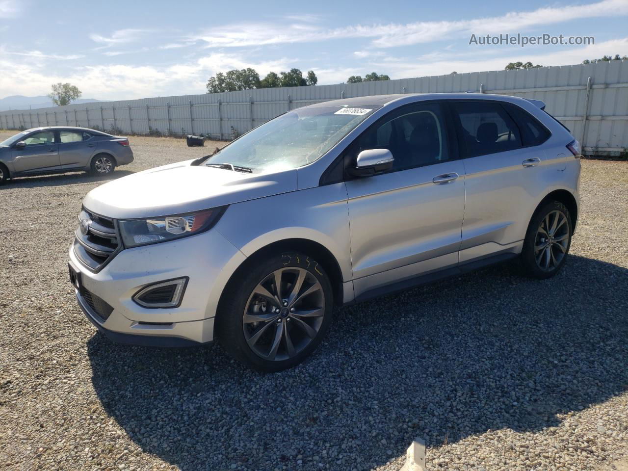 2017 Ford Edge Sport Silver vin: 2FMPK4AP0HBB74877