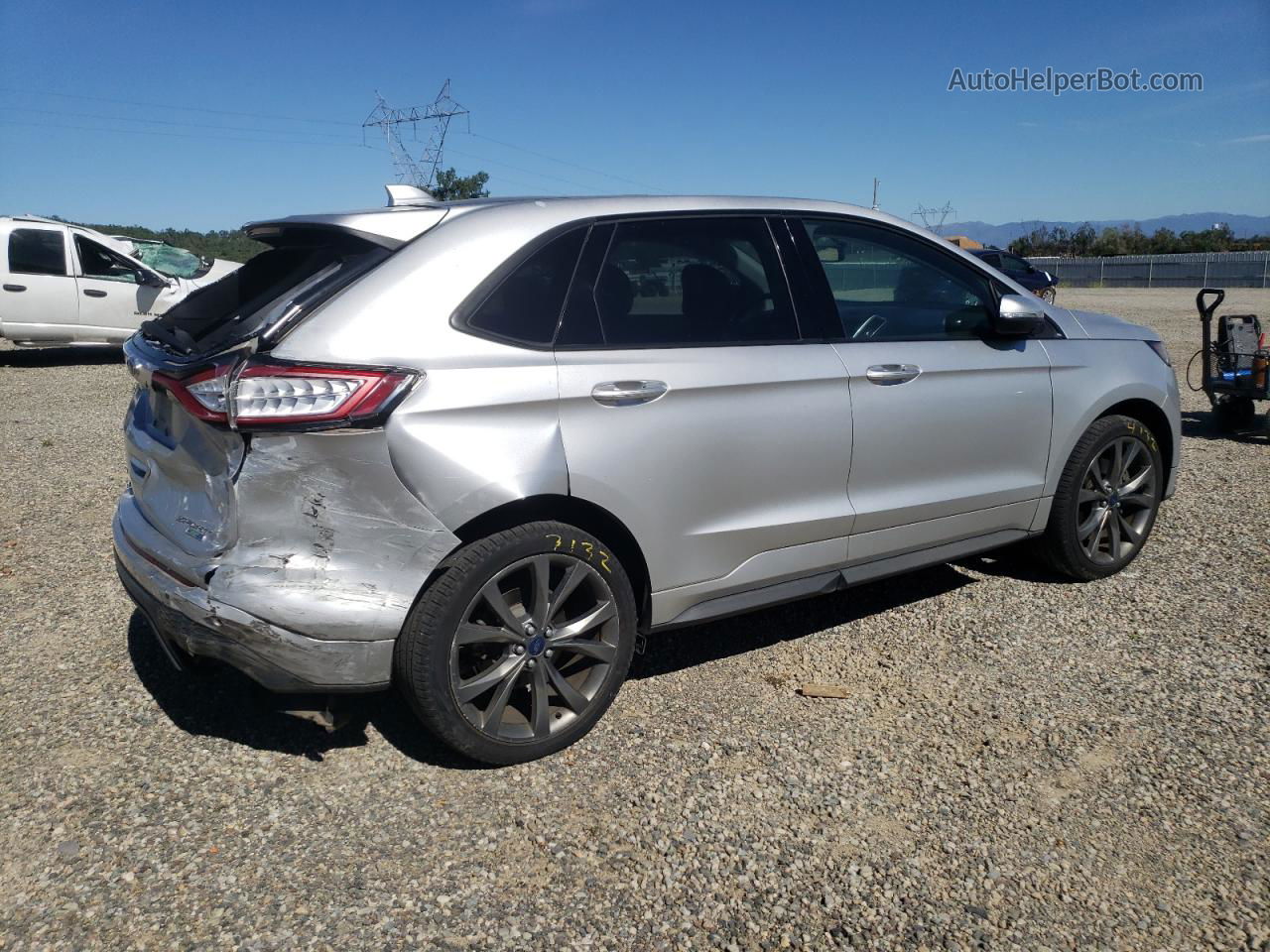 2017 Ford Edge Sport Silver vin: 2FMPK4AP0HBB74877