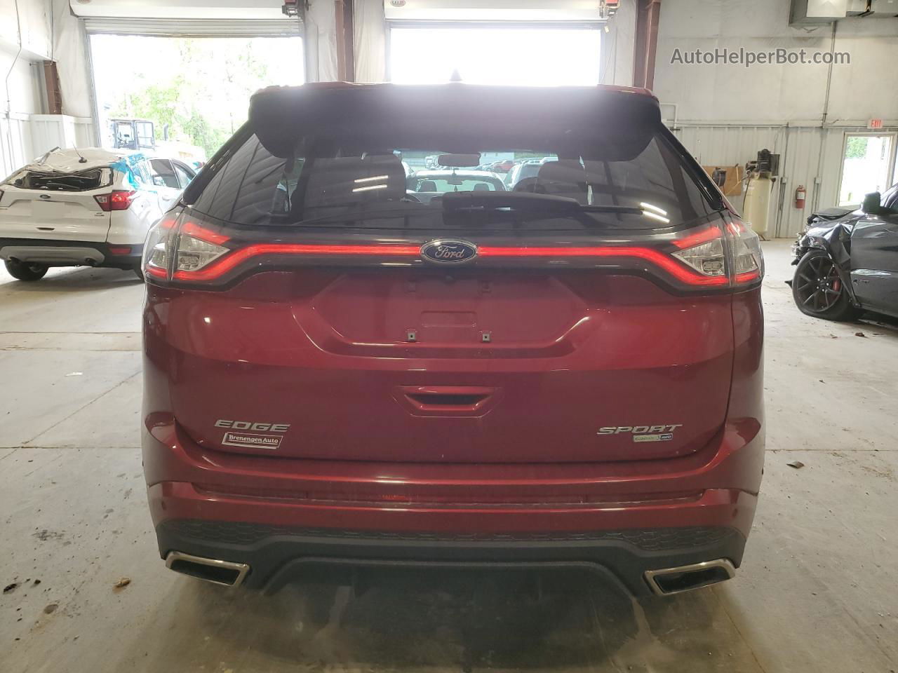 2017 Ford Edge Sport Red vin: 2FMPK4AP1HBC05327