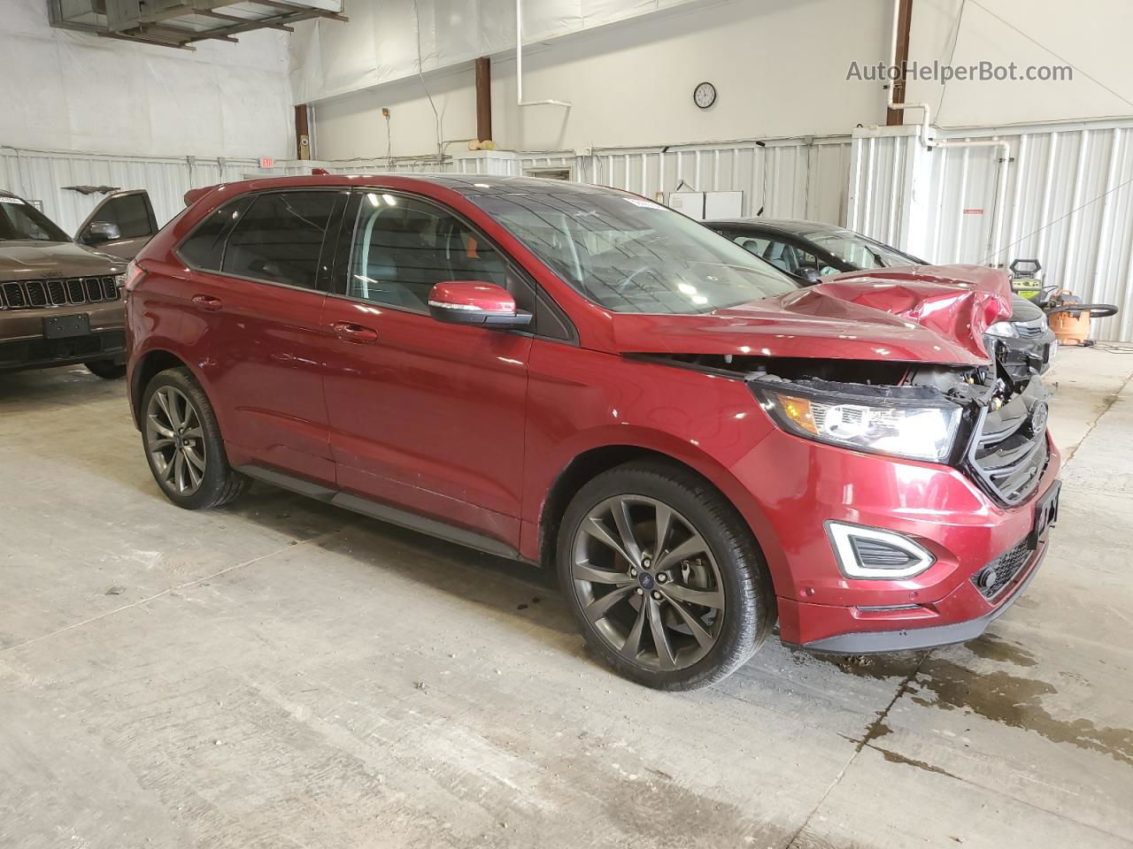 2017 Ford Edge Sport Red vin: 2FMPK4AP1HBC05327