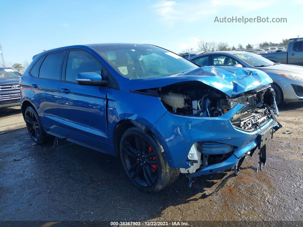 2019 Ford Edge St Blue vin: 2FMPK4AP1KBB34847