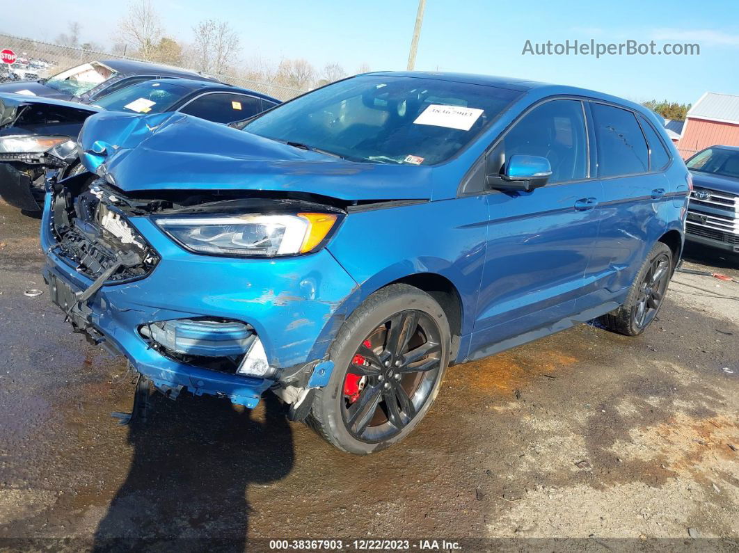 2019 Ford Edge St Синий vin: 2FMPK4AP1KBB34847