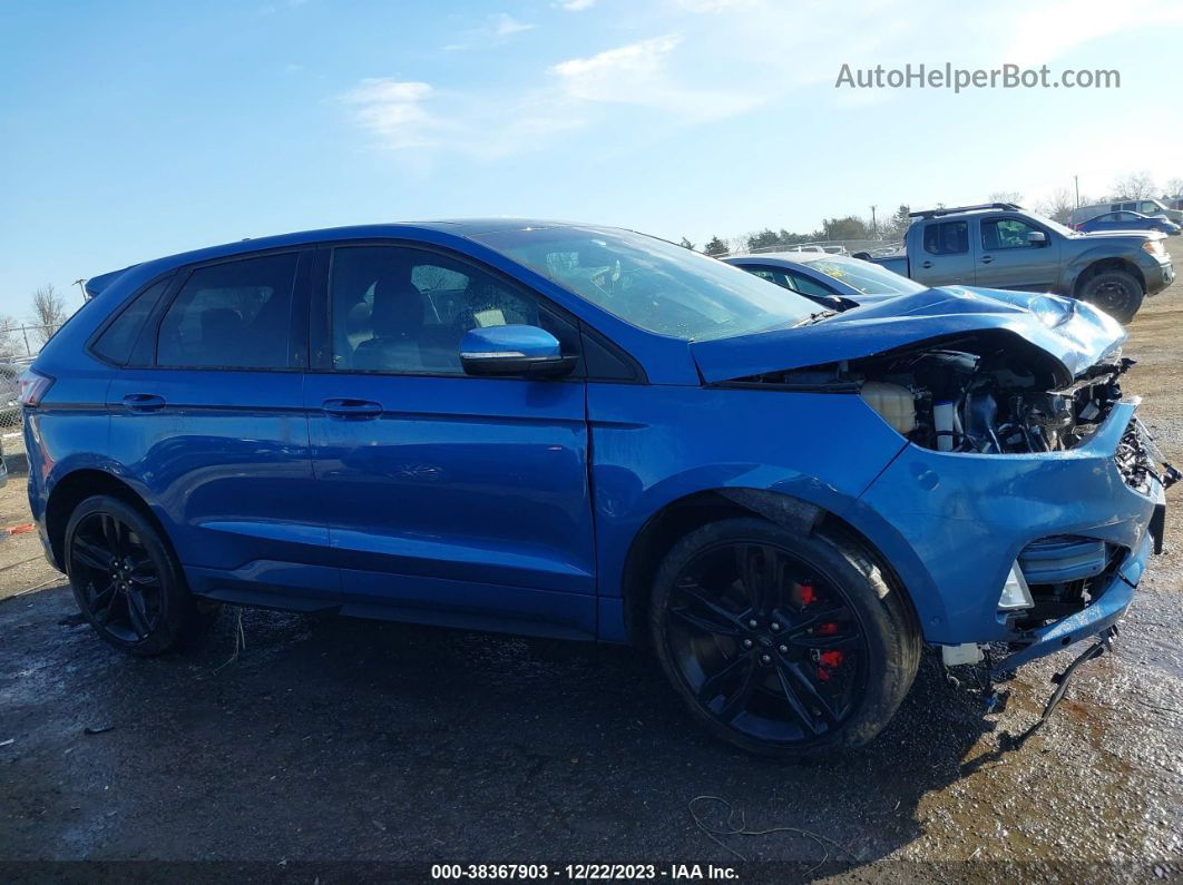 2019 Ford Edge St Blue vin: 2FMPK4AP1KBB34847