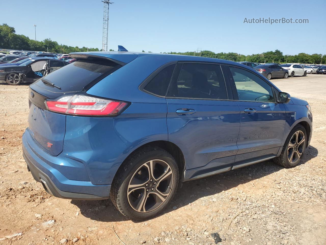 2019 Ford Edge St Blue vin: 2FMPK4AP1KBB99360