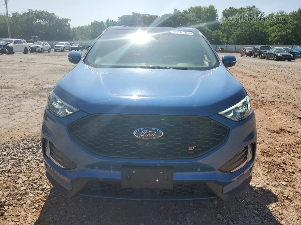 2019 Ford Edge St Blue vin: 2FMPK4AP1KBB99360