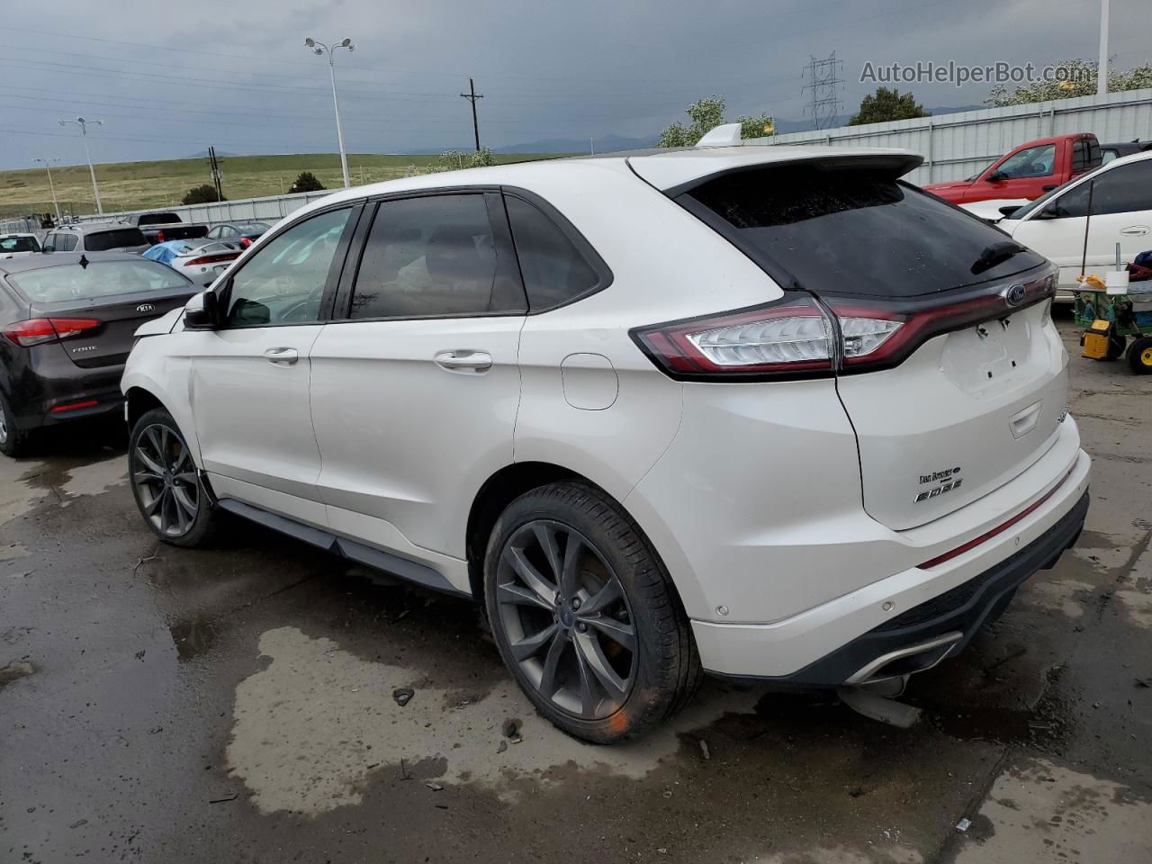 2016 Ford Edge Sport White vin: 2FMPK4AP2GBB03078