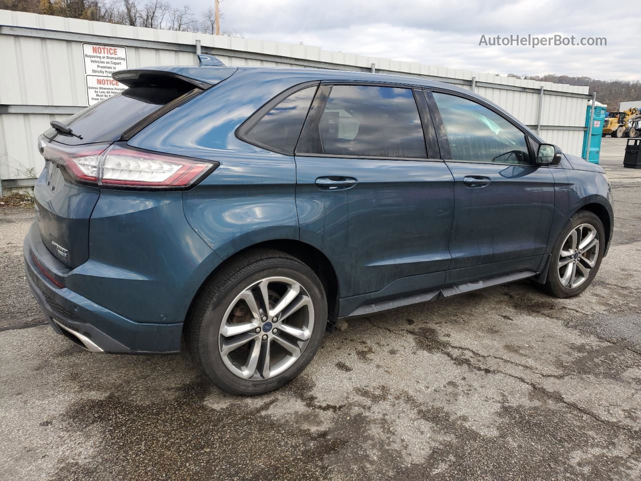 2016 Ford Edge Sport Blue vin: 2FMPK4AP2GBC05383