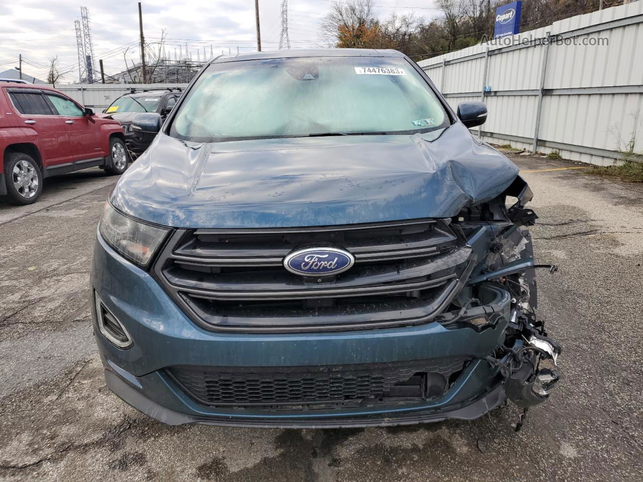 2016 Ford Edge Sport Blue vin: 2FMPK4AP2GBC05383