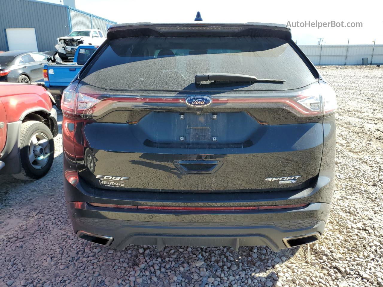 2017 Ford Edge Sport Black vin: 2FMPK4AP2HBC55007