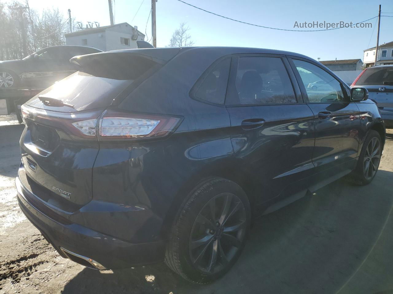 2017 Ford Edge Sport Blue vin: 2FMPK4AP2HBC57047