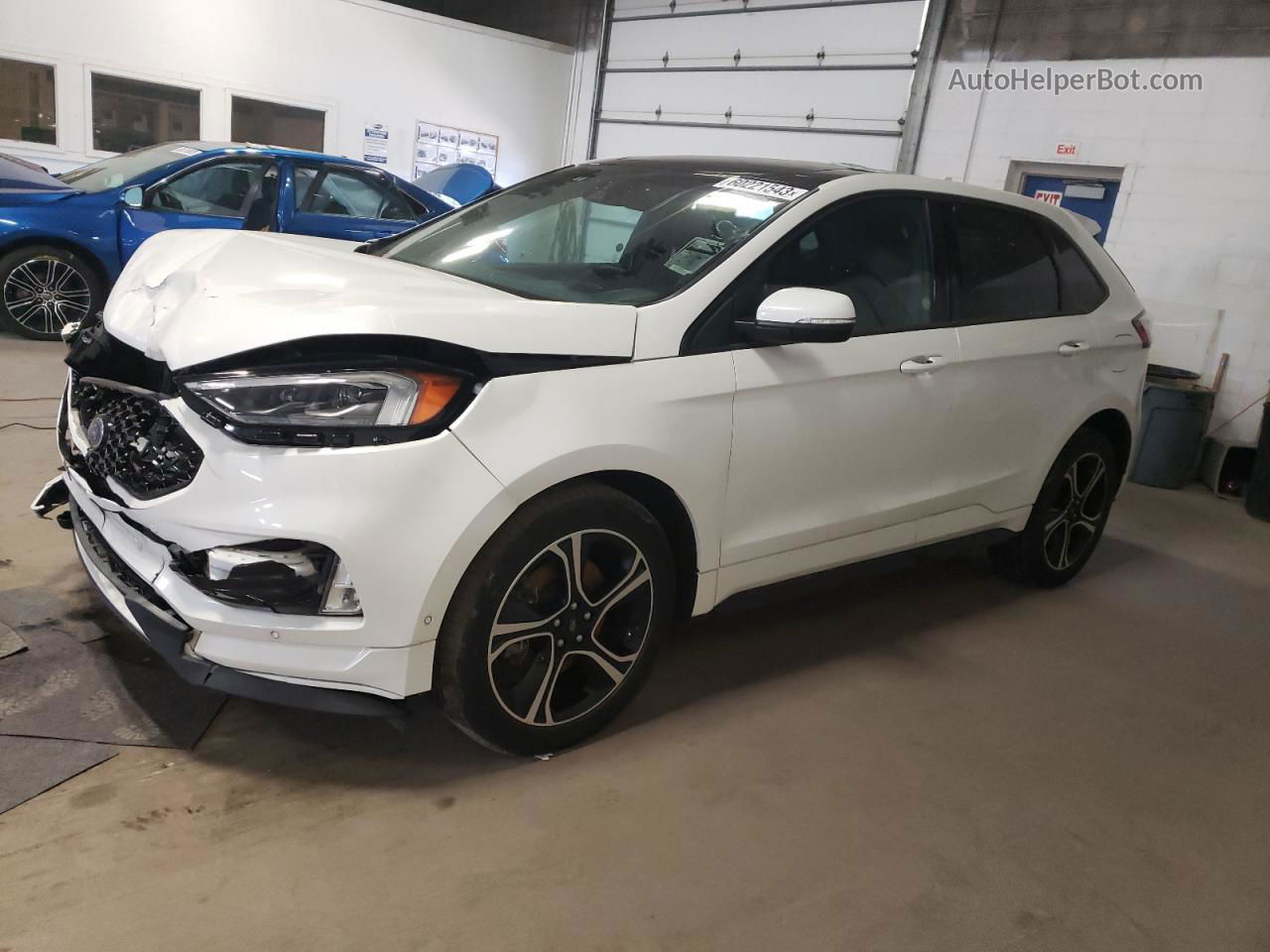 2020 Ford Edge St Белый vin: 2FMPK4AP2LBA20308