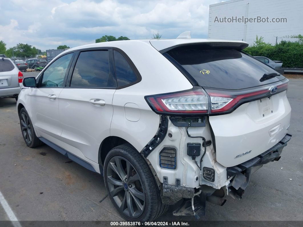 2017 Ford Edge Sport White vin: 2FMPK4AP3HBB35880