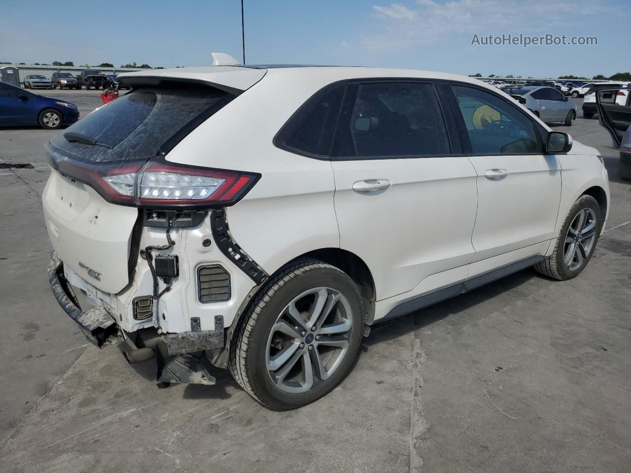 2017 Ford Edge Sport White vin: 2FMPK4AP3HBB46300