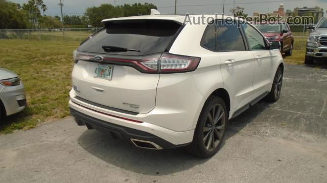 2018 Ford Edge Sport White vin: 2FMPK4AP3JBB57156