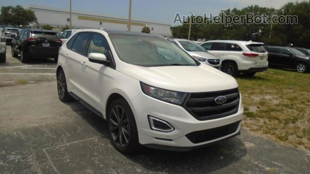 2018 Ford Edge Sport White vin: 2FMPK4AP3JBB57156