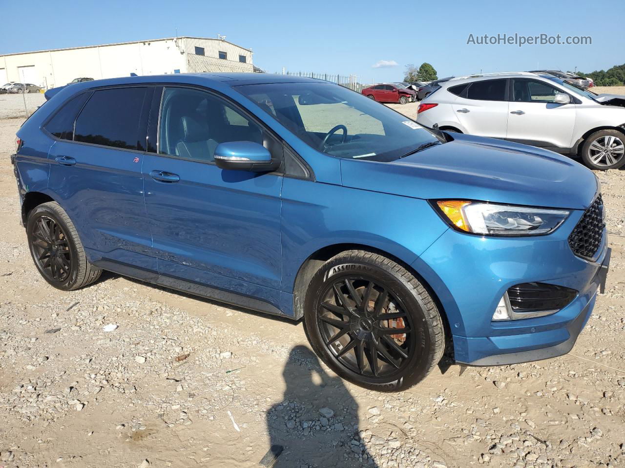 2019 Ford Edge St Blue vin: 2FMPK4AP3KBB20366