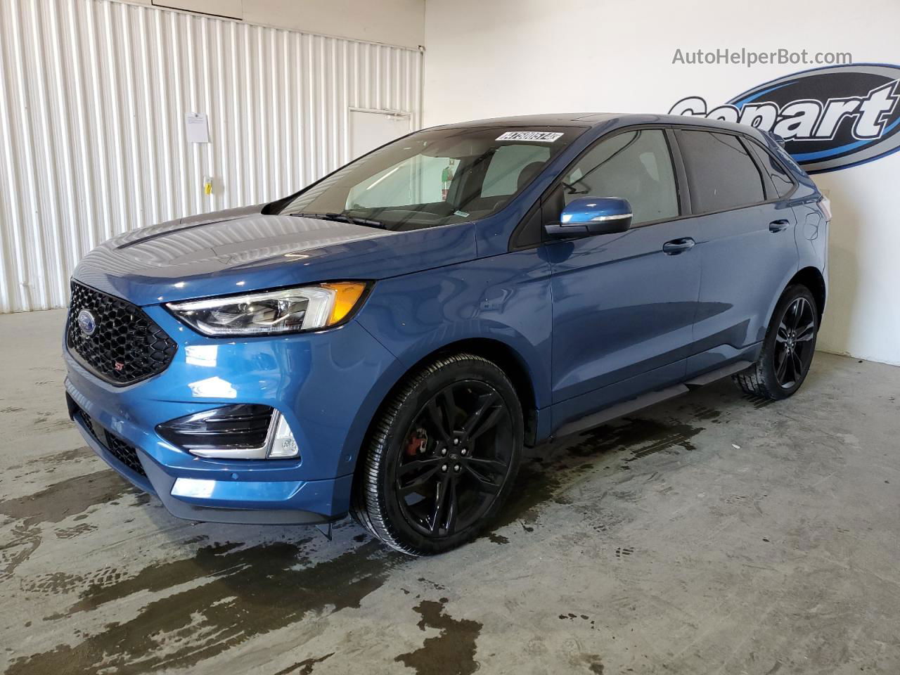 2019 Ford Edge St Blue vin: 2FMPK4AP3KBB41198