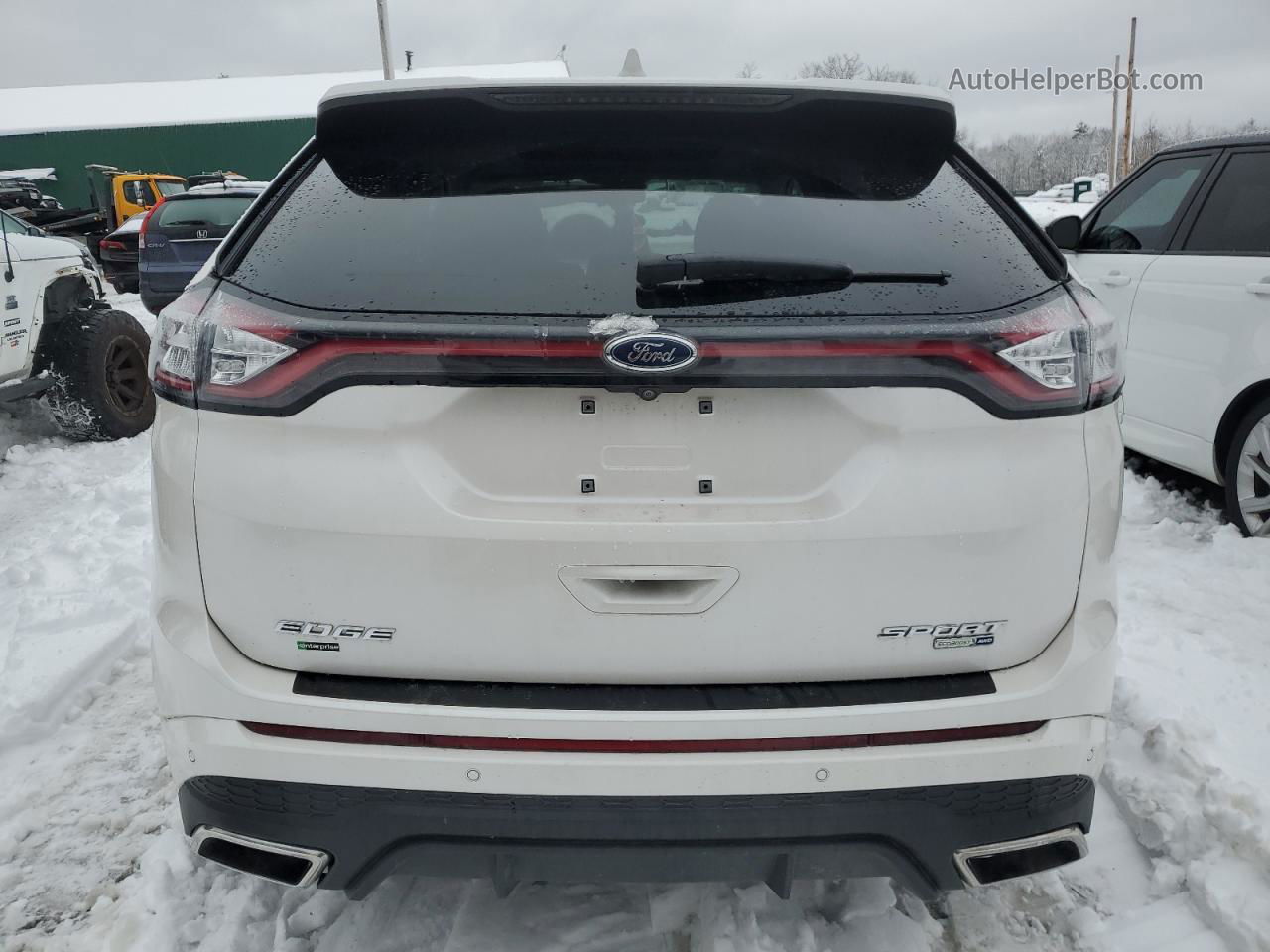 2017 Ford Edge Sport White vin: 2FMPK4AP4HBB73134