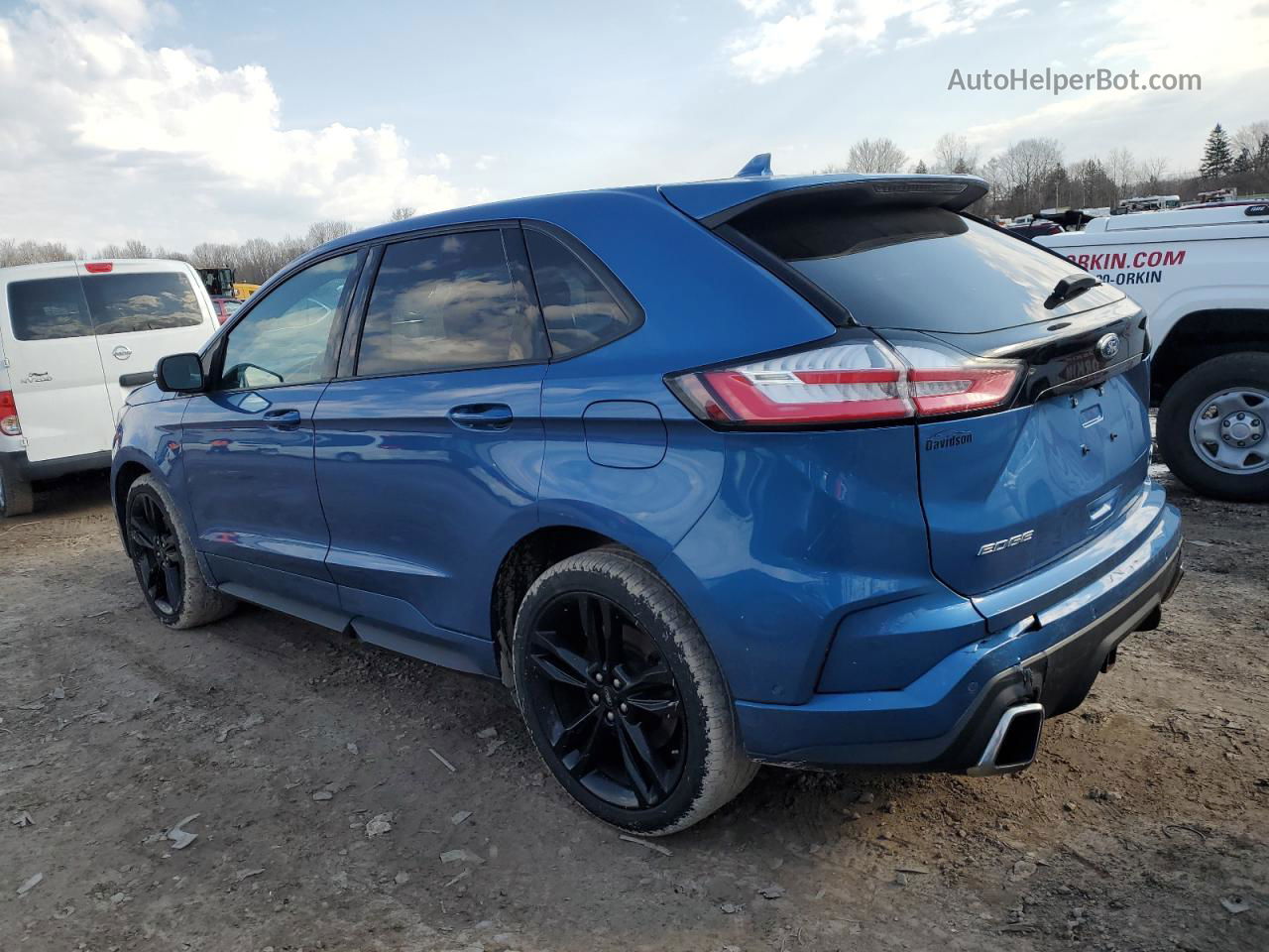 2019 Ford Edge St Синий vin: 2FMPK4AP4KBB39900