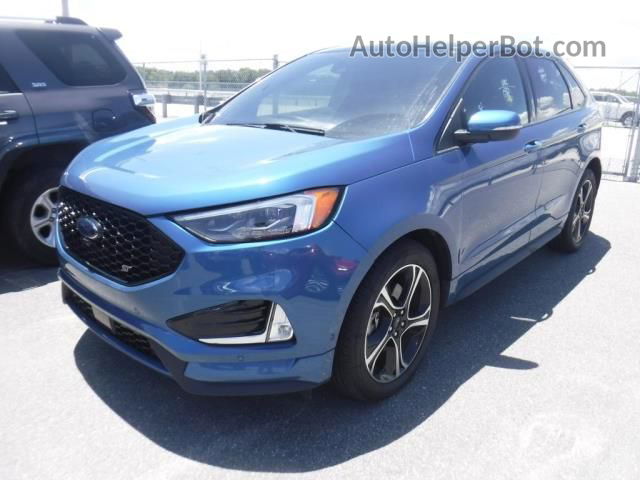 2019 Ford Edge St Синий vin: 2FMPK4AP4KBB96601