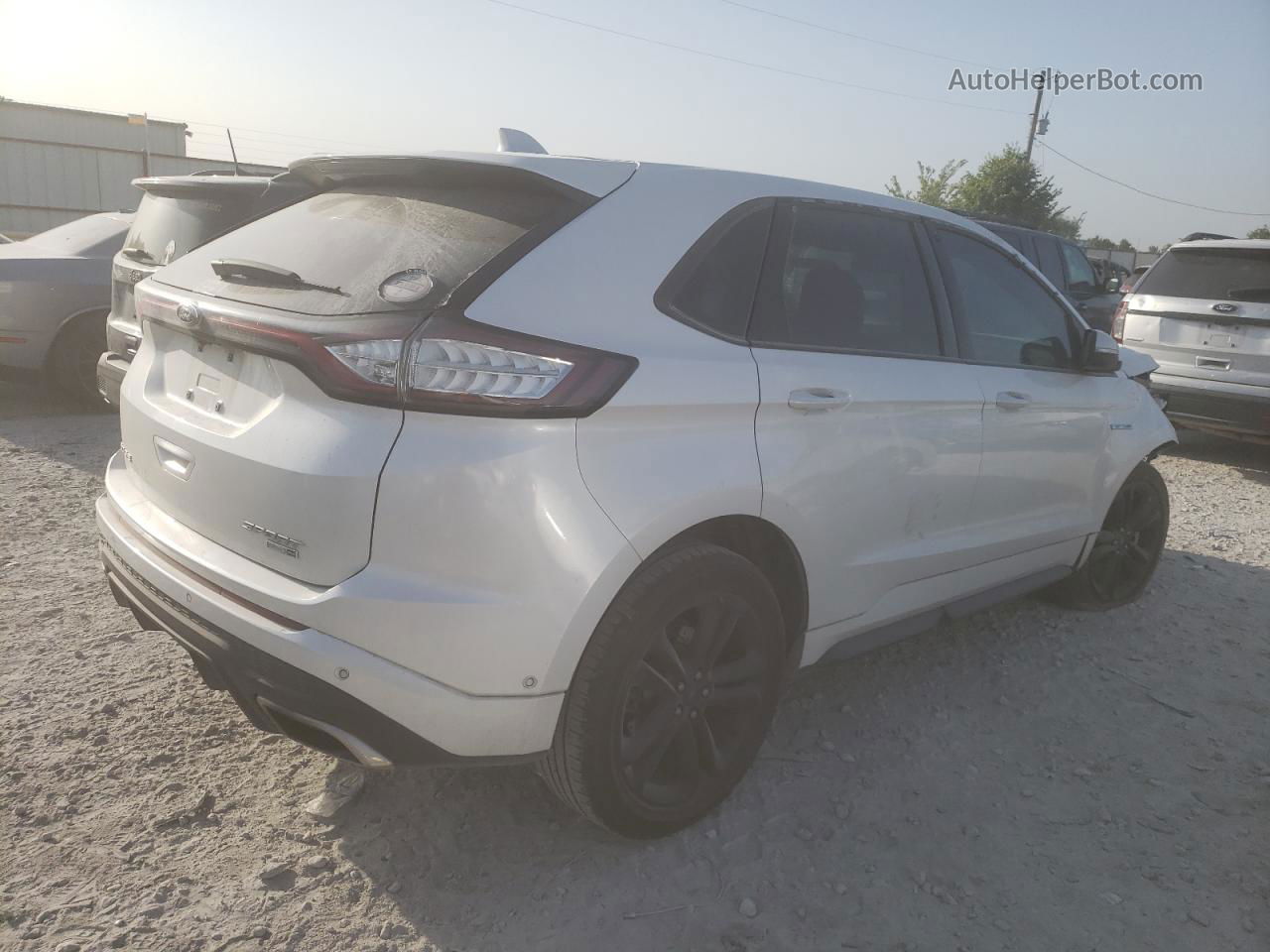 2017 Ford Edge Sport White vin: 2FMPK4AP5HBC26102