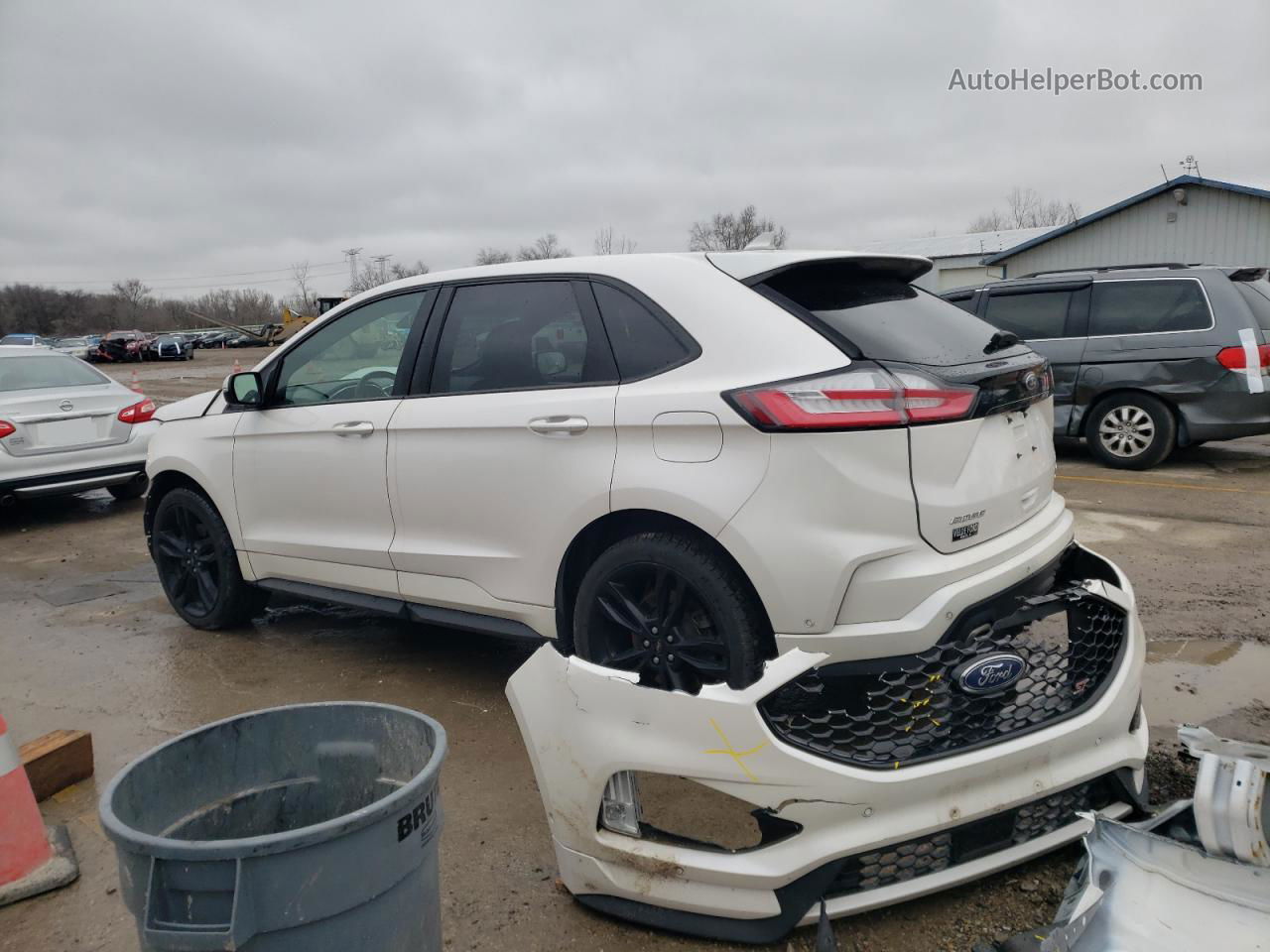 2019 Ford Edge St Белый vin: 2FMPK4AP5KBB33068