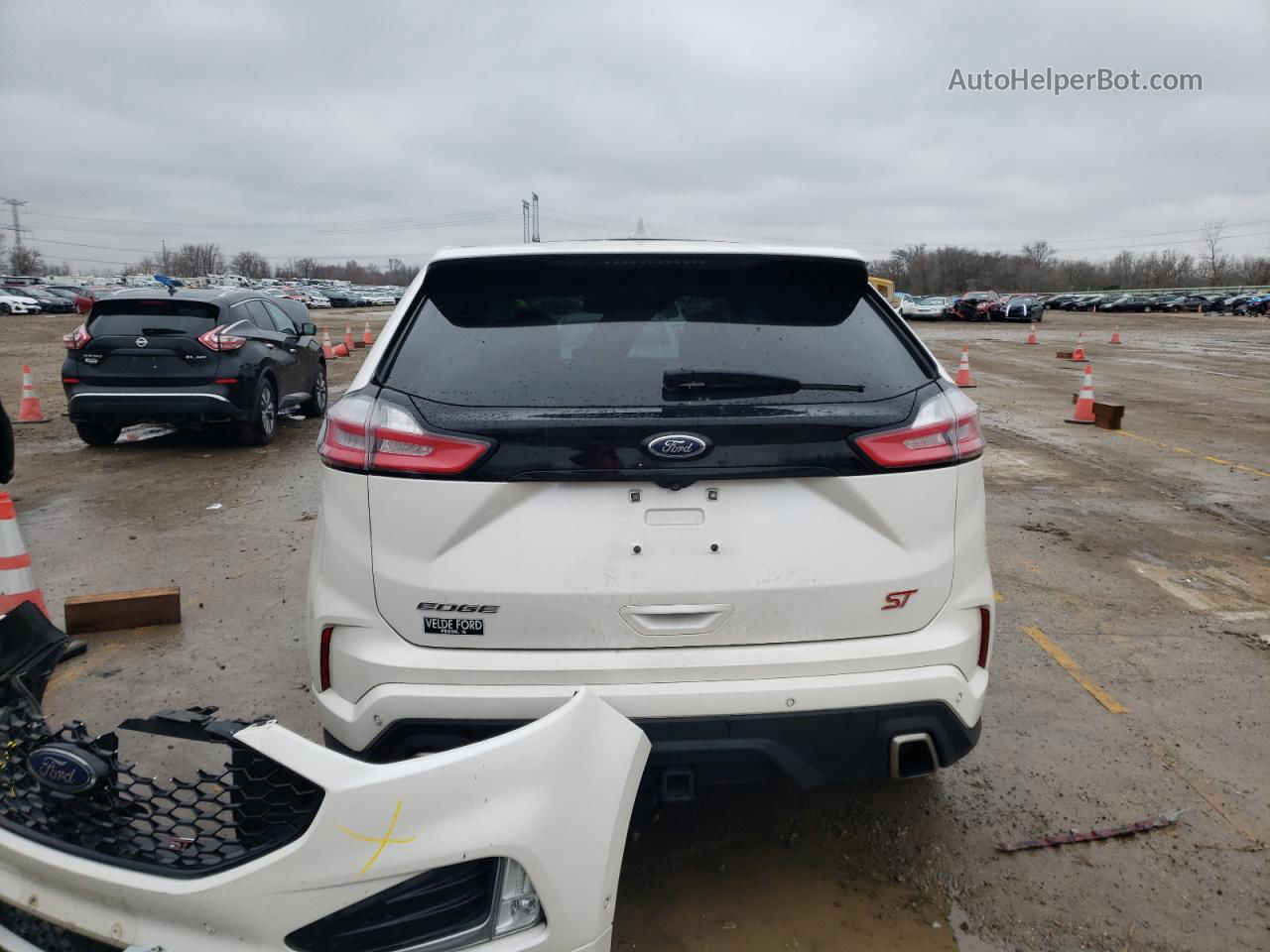 2019 Ford Edge St Белый vin: 2FMPK4AP5KBB33068