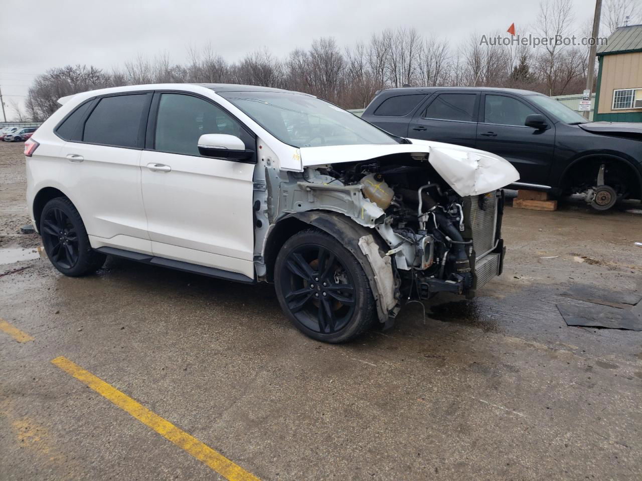 2019 Ford Edge St Белый vin: 2FMPK4AP5KBB33068