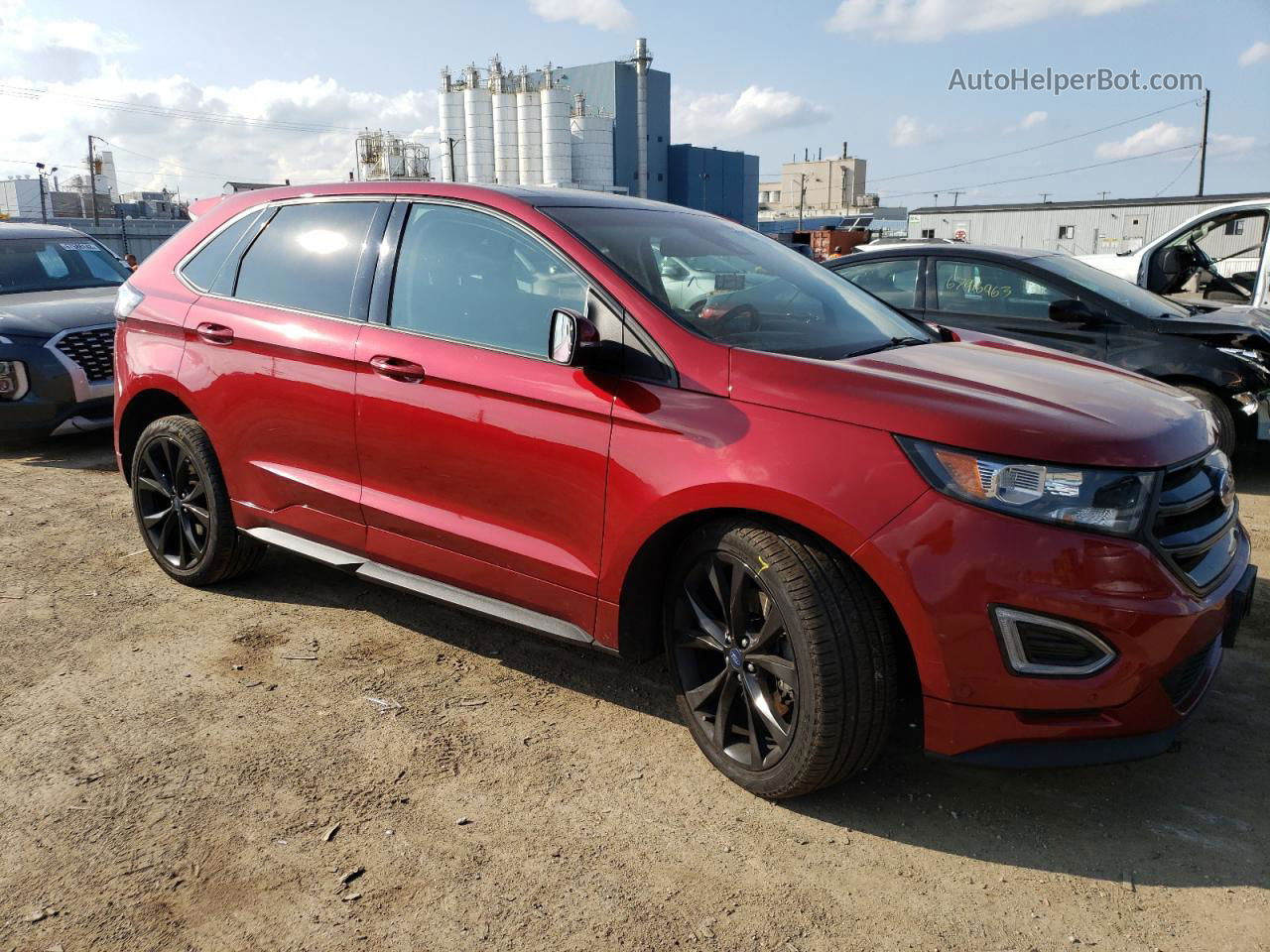 2016 Ford Edge Sport Red vin: 2FMPK4AP6GBB56673