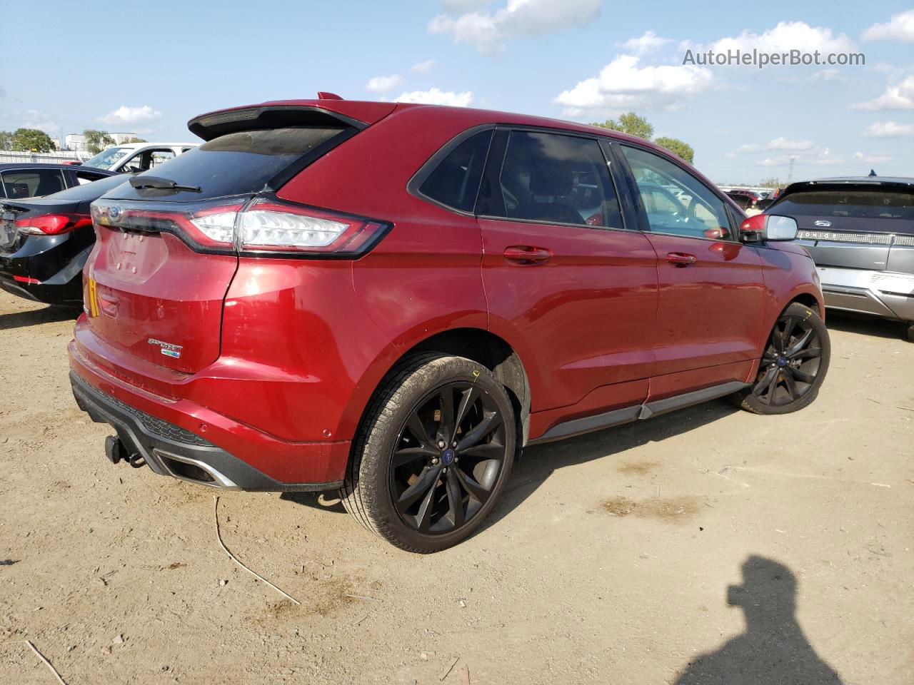 2016 Ford Edge Sport Red vin: 2FMPK4AP6GBB56673